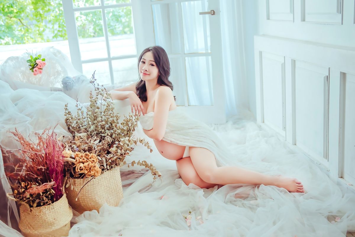 ▲連珮貝即將於10月下旬迎接二寶，絕美孕婦寫真曝光。（圖／華視提供）