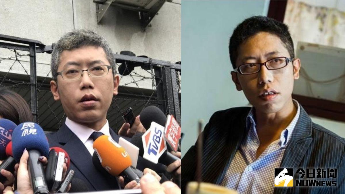 ▲總統府發言人丁允恭捲入桃色風波，14年前創作當中一句「偷吃嘴臉，猥瑣到令人不忍」引起眾人討論。（合成圖／左圖翻攝自《NOWnews》資料照片；右圖翻攝自丁允恭臉書）