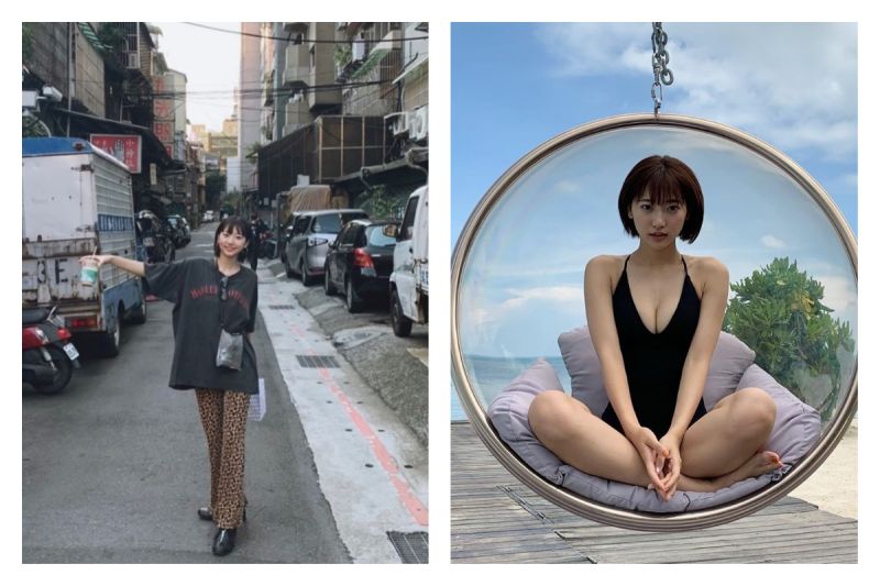 ▲日本女星武田玲奈在IG分享於台灣拍攝的照片，意外引發網友「街景好醜」的爭論。（圖／翻攝自武田玲奈的IG）