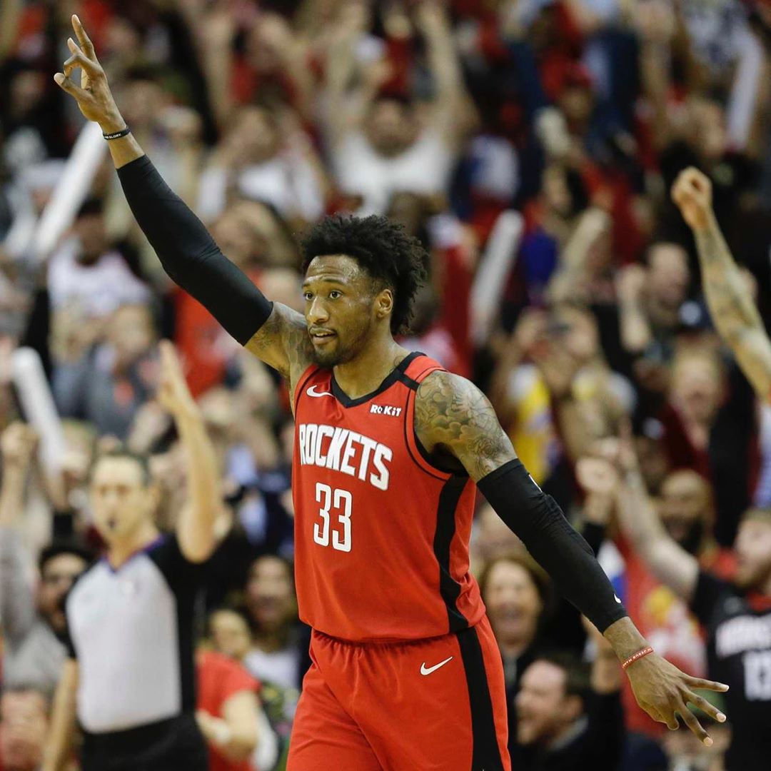 ▲火箭先發中鋒Robert Covington在季後賽次輪和湖人比賽中受傷。（圖／取自Robert Covington Instagram）
