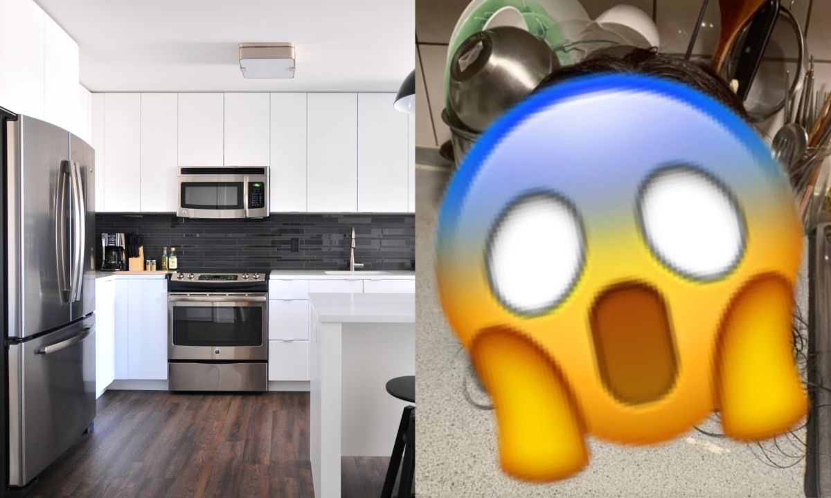 ▲一名父親表示，半夜開燈看到廚房有一顆「假人頭」，害他差點嚇到尿褲子。（左示意圖，取自unsplash／右圖，翻攝自《爆廢公社》）