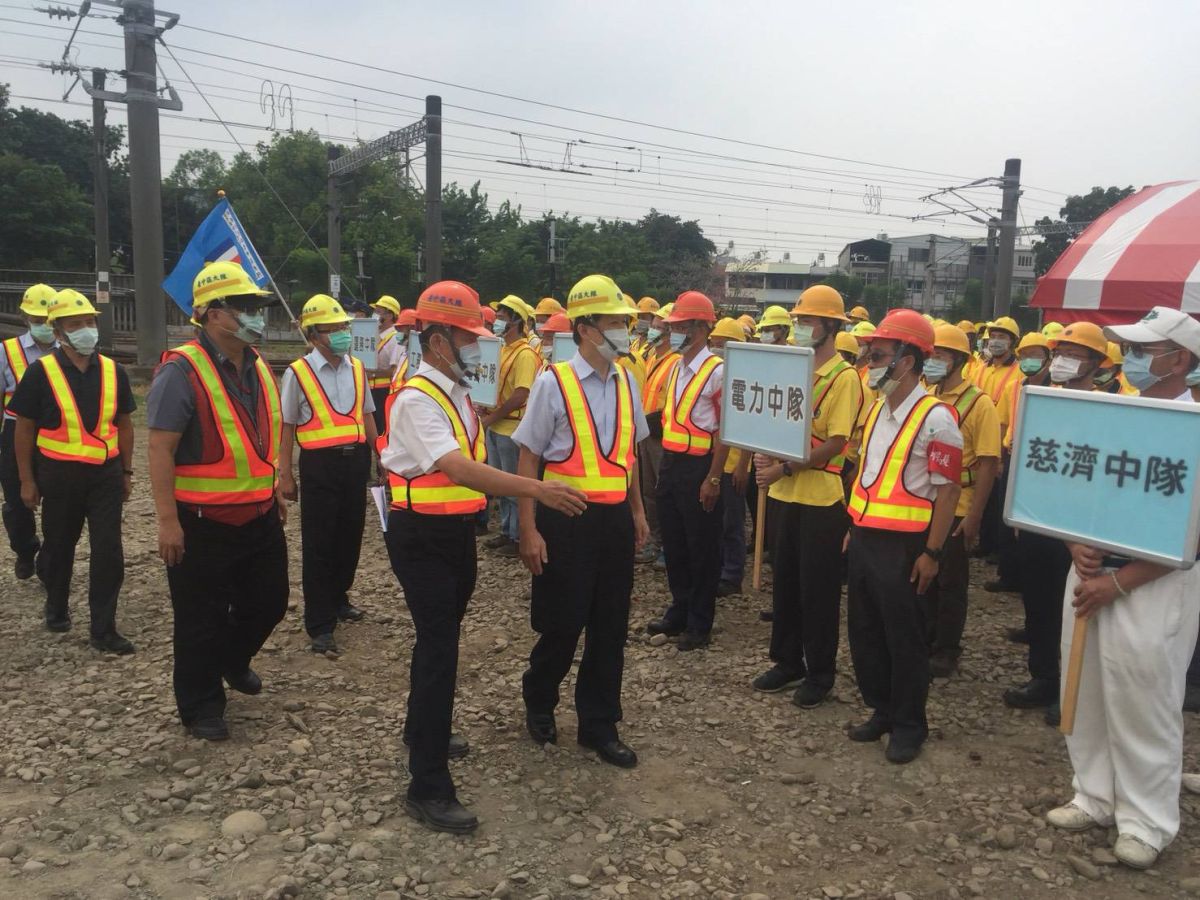 ▲台鐵鐵安演習今（10）日於台中二水車站登場。（圖／台鐵提供）