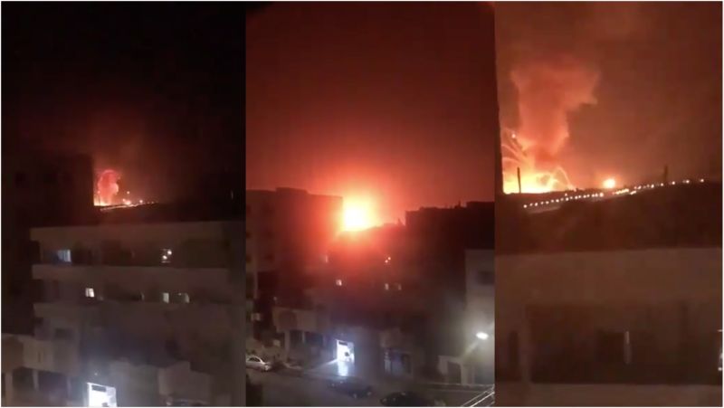 約旦首都郊區傳大爆炸!火花直竄夜空 「驚悚畫面」曝光