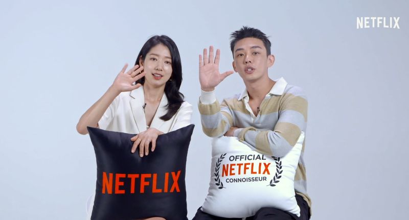 ▲劉亞仁（右）與朴信惠受訪宣傳《#ALIVE》上線。（圖／Netflix）