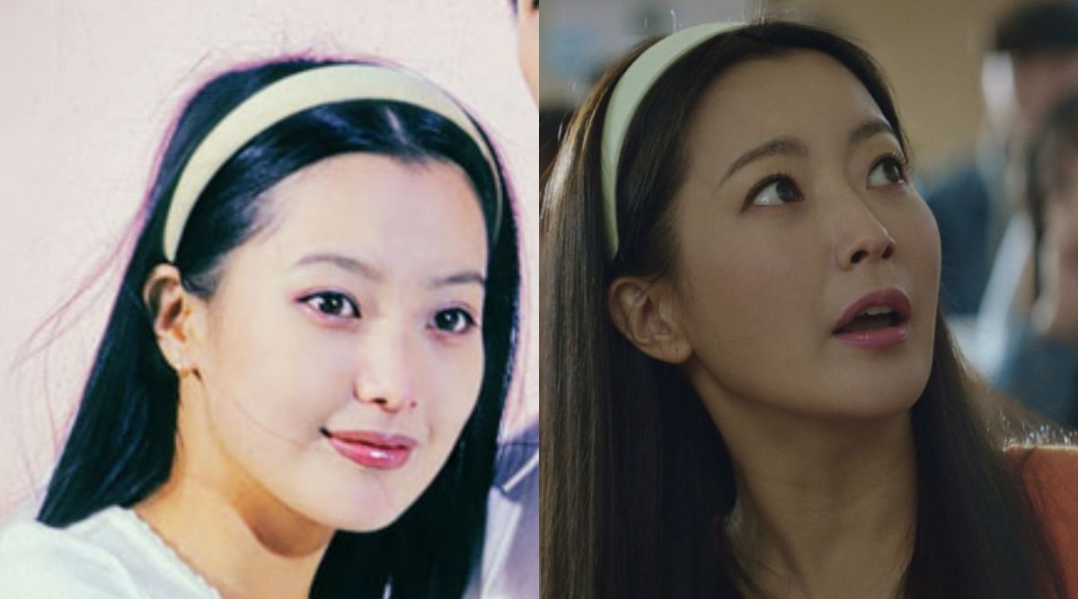 ▲劇中，「母胎美女」金喜善扮演22歲大學生，看不出來她已43歲。（圖／翻攝SBS、friDay影音）