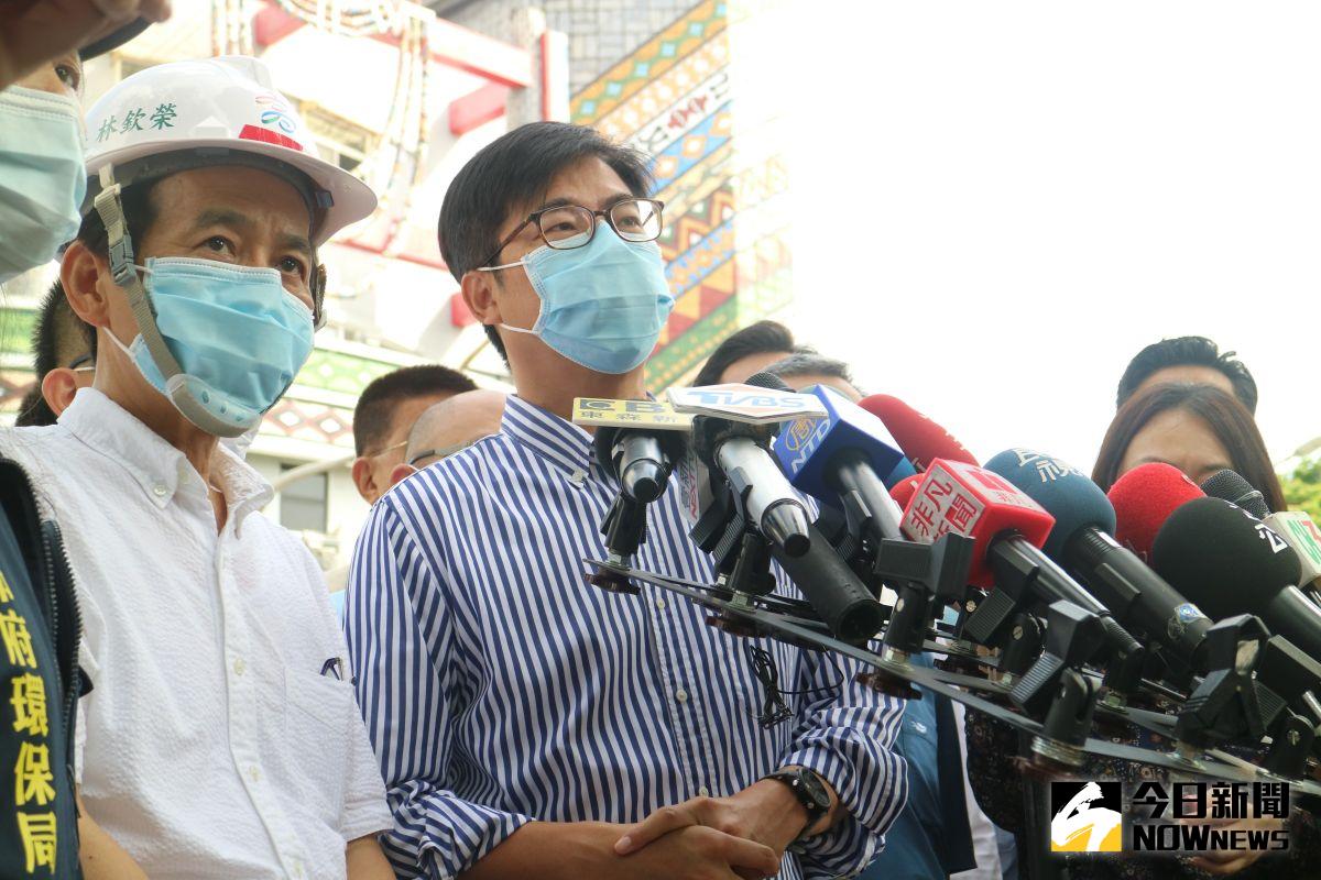 ▲高雄前鎮傳出乙烯氣體外洩一事，高雄市長陳其邁表示幹管餘氣乙烯已經全部排出，解除道路管制，開放通行。（圖／記者鄭婷襄攝，2020.09.12）