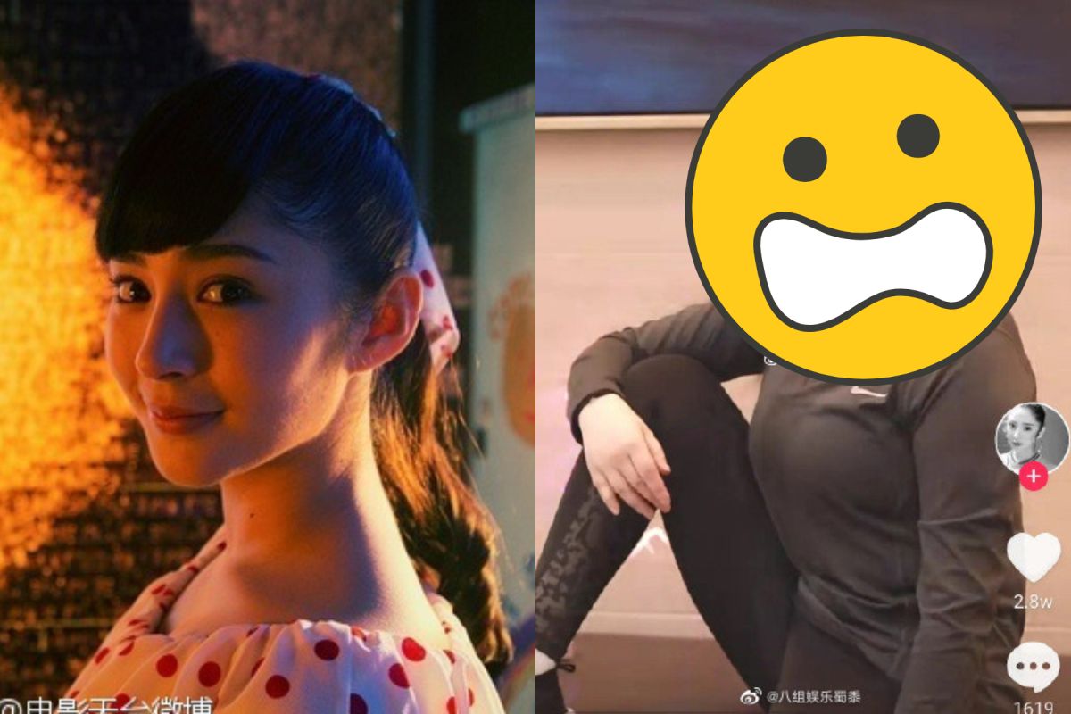 ▲《天台》女主角李心艾發福後判若兩人。（圖 / 翻攝電影天台、電影搜索榜微博）