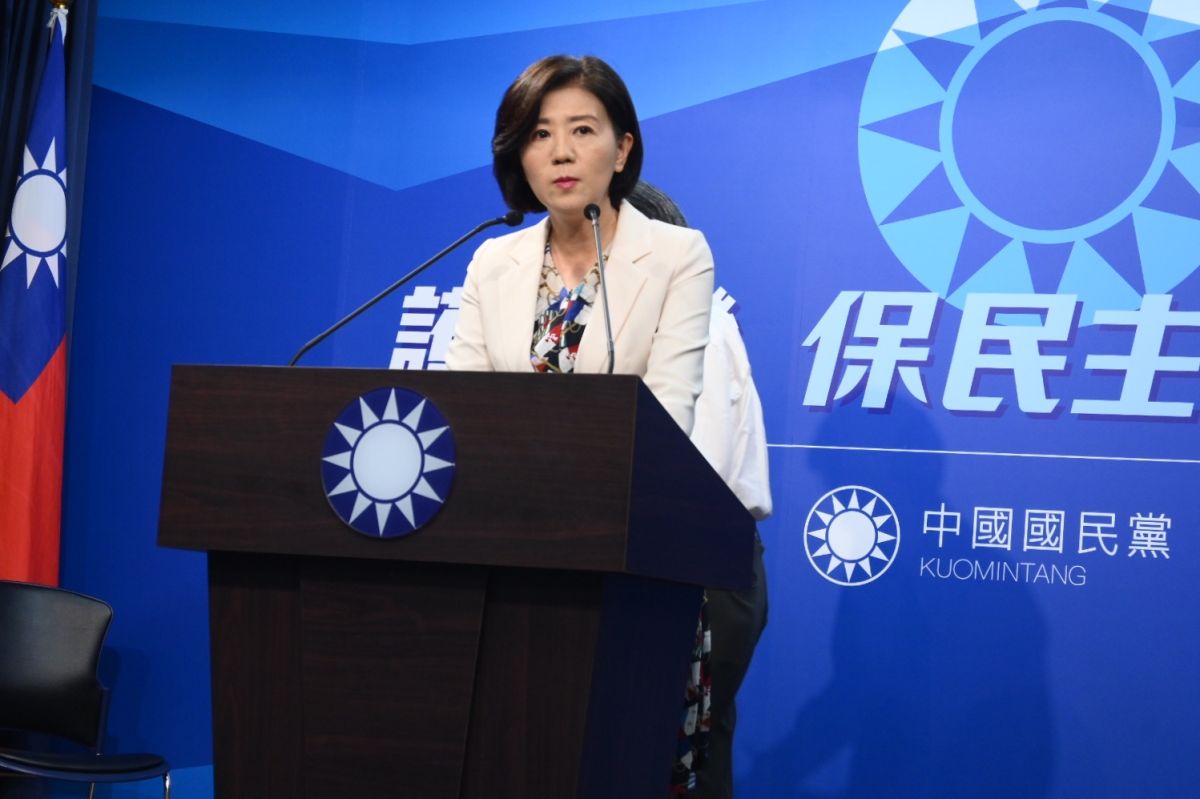 ▲國民黨決定不以政黨名義出席海峽論壇，文傳會主委王育敏表示，國民黨仍開放黨員以個人名義參加。 (圖／記者林柏年攝,2020.9.14)