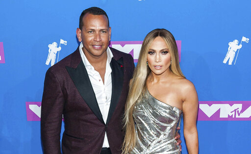 ▲A-Rod與未婚妻Jennifer Lopez。（圖／美聯社／達志影像）