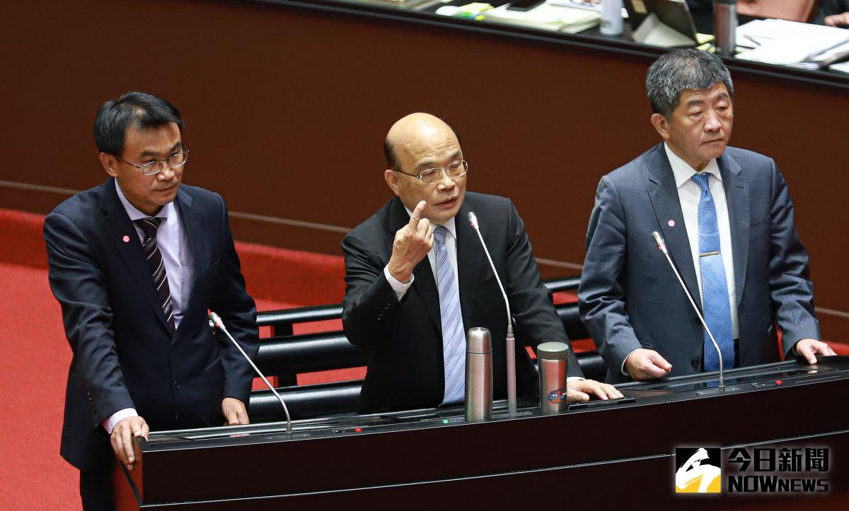 ▲行政院長蘇貞昌針對台灣豬深具信心，相信開放瘦肉精美豬對台灣豬農影響不大。（圖／記者葉政勳攝 , 2020.09.18）