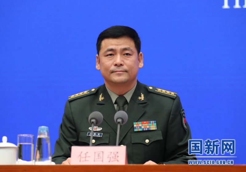 ▲中國國防部發言人任國強 18 日聲稱,解放軍東部戰區今起將在台海鄰近區域進行實戰演習。(圖/取自中國國務院新聞辦公室)