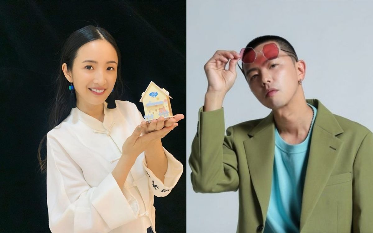 ▲林依晨（左）透露在小鬼（右）驟世的前8天，在東區巧遇對方。（圖／林依晨IG、小鬼臉書） 