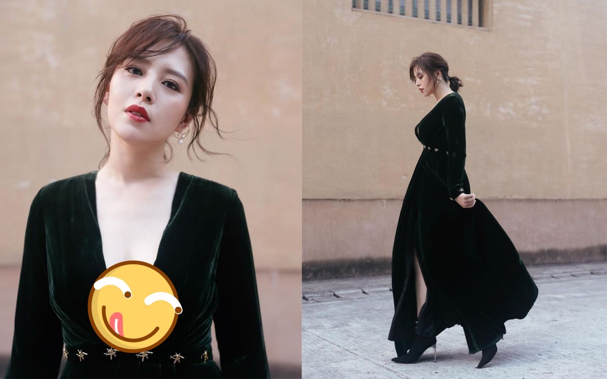 ▲劉品言穿上絕美禮服辣開深V。（圖／劉品言IG） 