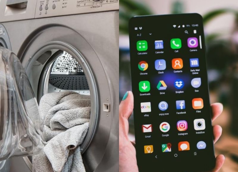▲網友不小心將手機丟進洗衣機裡，導致整隻手機浸水壞掉。 （示意圖／翻攝自《pixabay》 ）