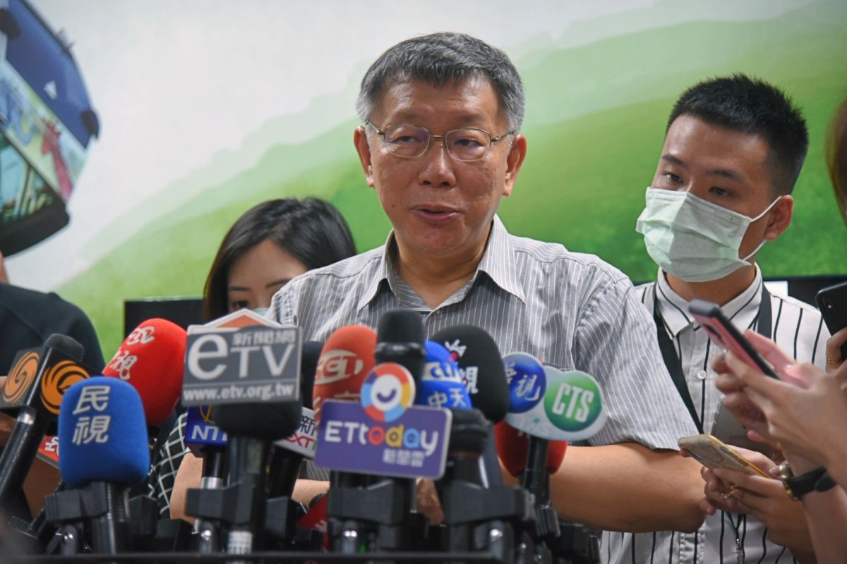 ▲台北市長柯文哲24日接受媒體訪問時，針對內湖非法安養中心大火一事，表示「公私應當協力，不能所有事都靠政府」。（圖／記者丁上程攝,2020.9.24）