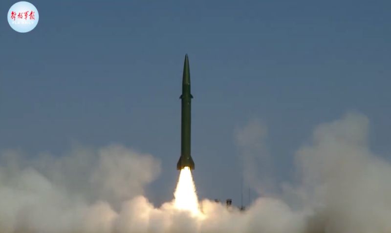 ▲解放軍東部戰區發射東風11彈道飛彈。(圖/解放軍報微博)
