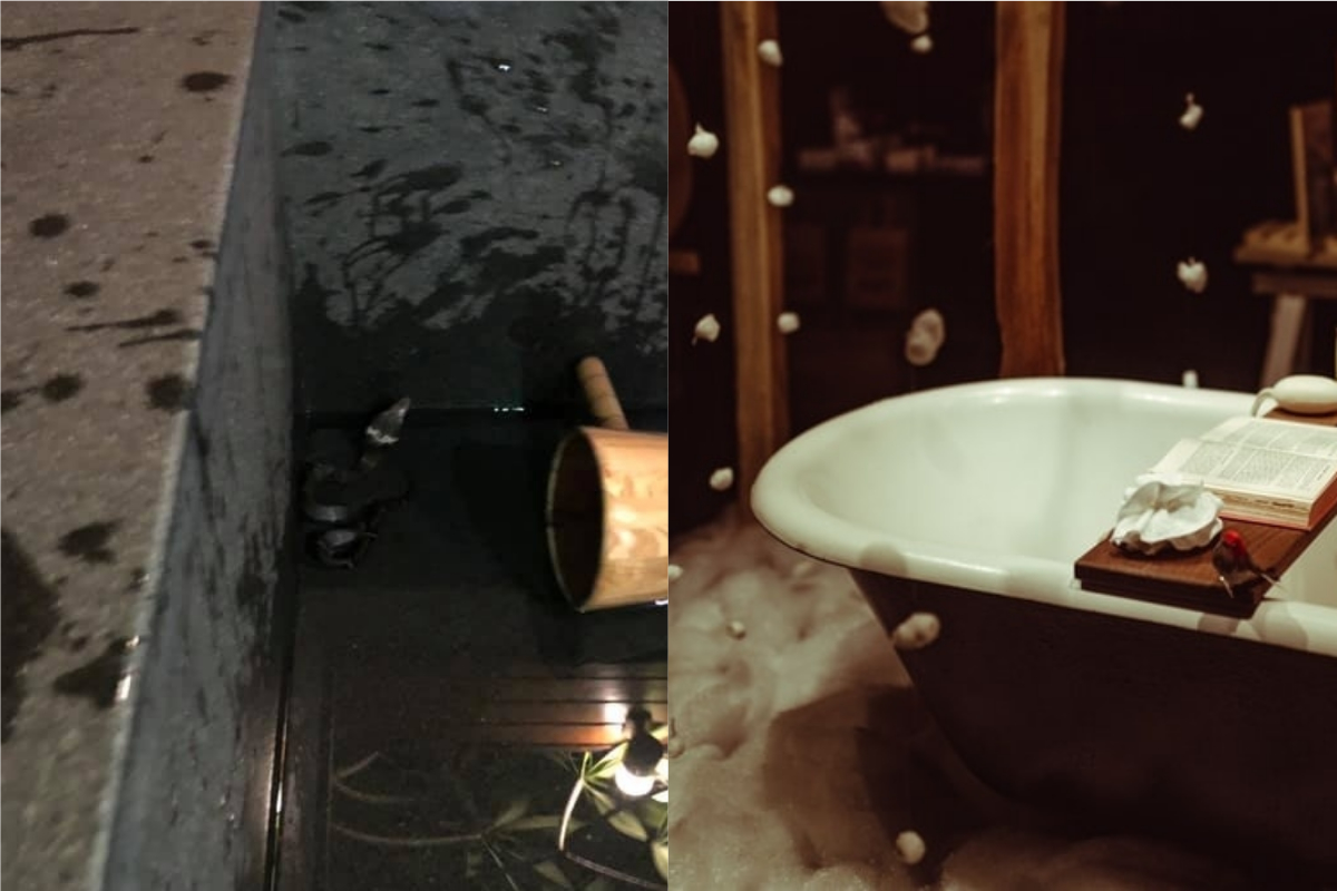 ▲網友入住民宿，正要泡澡時卻驚見「眼鏡蛇」。（示意圖／翻攝自《爆廢公社》及《unsplash》 ）