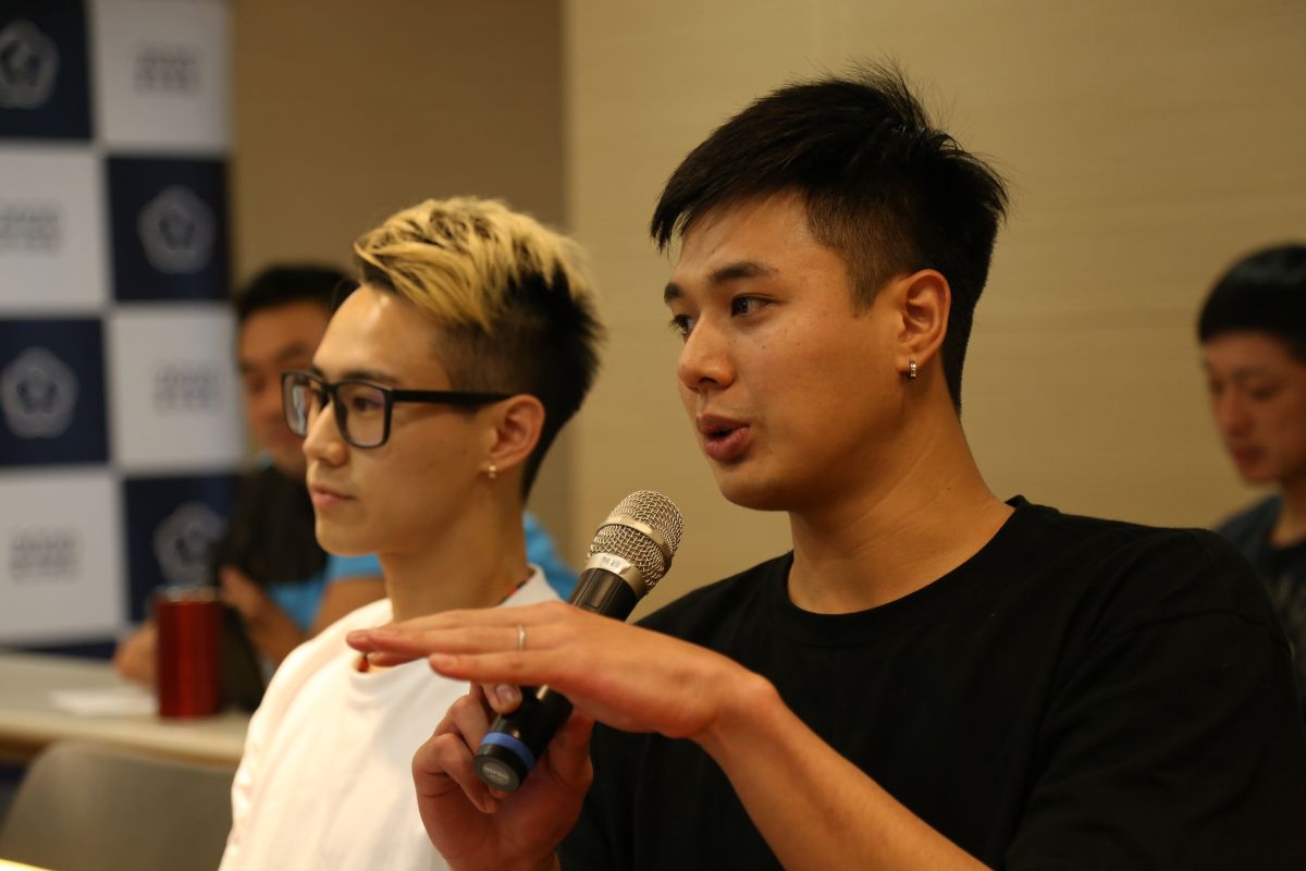 ▲羽球雙打好手盧敬堯（右）、楊博涵（左）也一同參與。（圖／中華奧會提供）