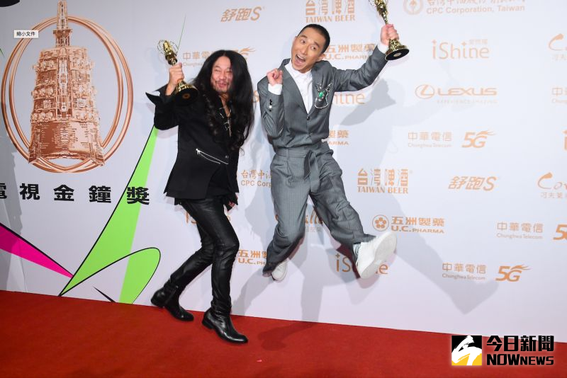 ▲亂彈阿翔（左）、浩子一起主持節目《台灣金頌》，2人拿下「綜藝節目主持人獎」。（圖／NOWnews影像中心）
