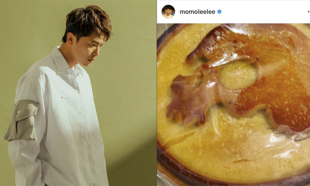 ▲陶晶瑩今（26）日在Instagram上傳一張照片，是「小鬼」黃鴻升所送的中秋月餅禮盒。（左圖，取自AES黃鴻升臉書／右圖，翻攝自陶晶瑩IG）