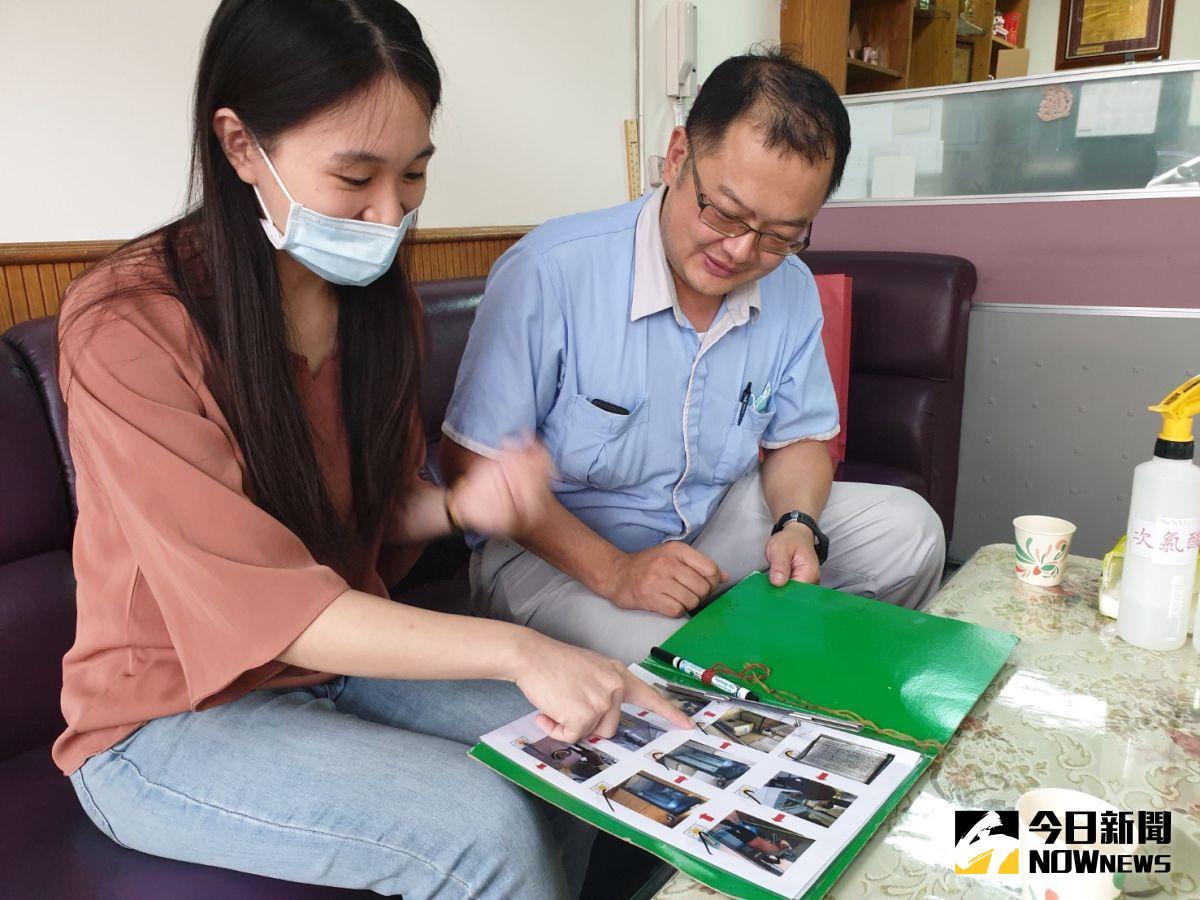 ▲欣中環保力挺5名身障人重返職場，就服員李佩芸設計的「圖解秘笈」立大功。（圖／金武鳳攝，2020.9.27)