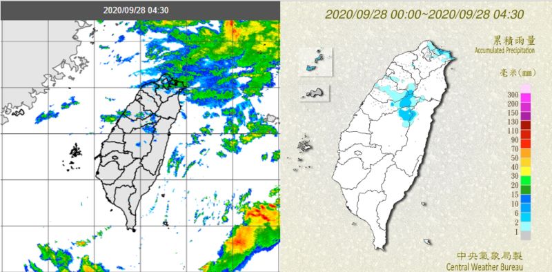 ▲今晨台中、南投以北有局部零星降雨,截至清晨4點30分平地最低氣溫。(圖/翻攝自《三立準氣象·