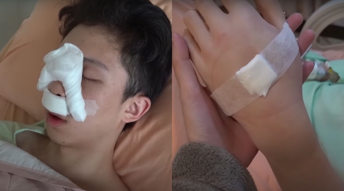 ▲孫安佐住院動手術，女友負責記錄過程。（圖／Sun 孫安佐的頻道 Edward YouTube）
