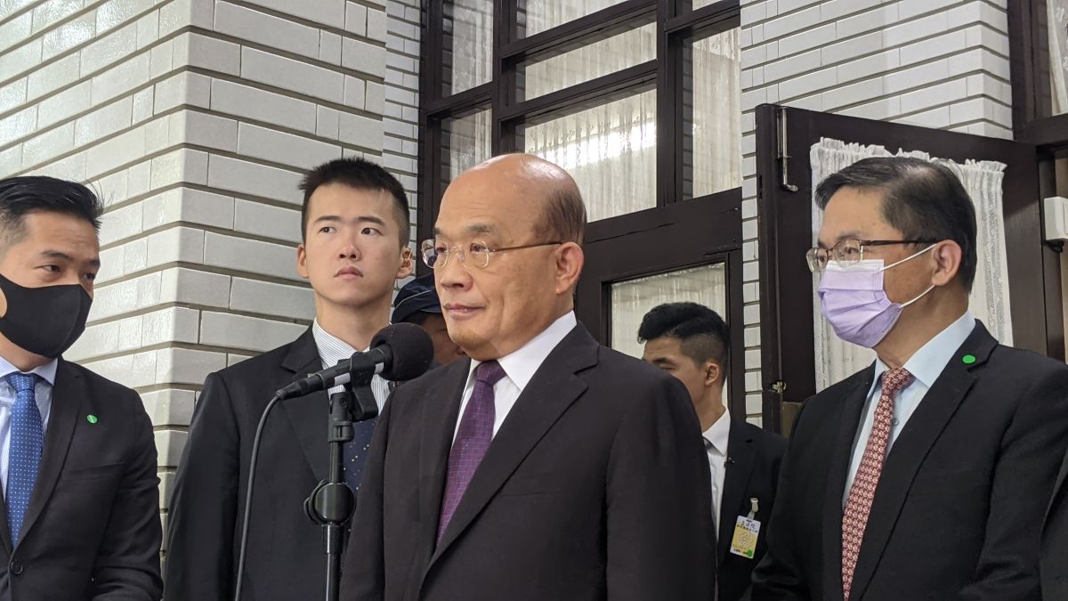 ▲NCC昨（19）日否決中天新聞台換照申請，行政院長蘇貞昌今天受訪時說，尊重NCC獨立審查。（圖／記者鄭宏斌攝）