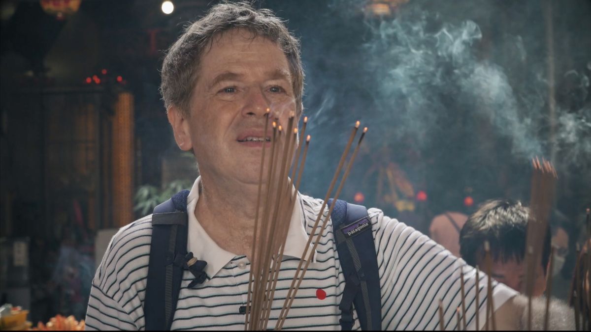 ▲中研院研究員康豹教授，自述自己從美國嫁來台灣。(圖／記者詹皓帆攝)