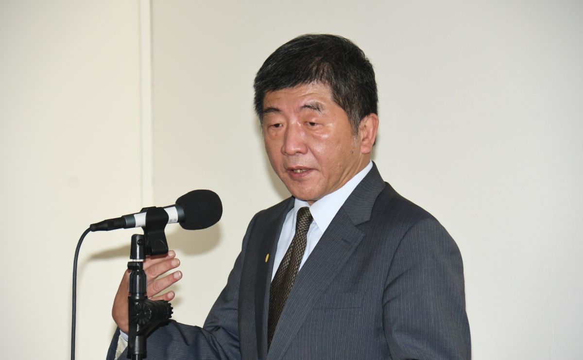 ▲衛福部長陳時中今（14）天出席衛環委員會，會前針對東洋代理疫苗議題做出回應。（圖／記者林調遜拍攝）