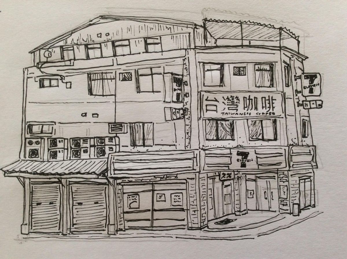 ▲Elijah Toledo描繪台北日常街景(圖|Elijah Toledo提供)