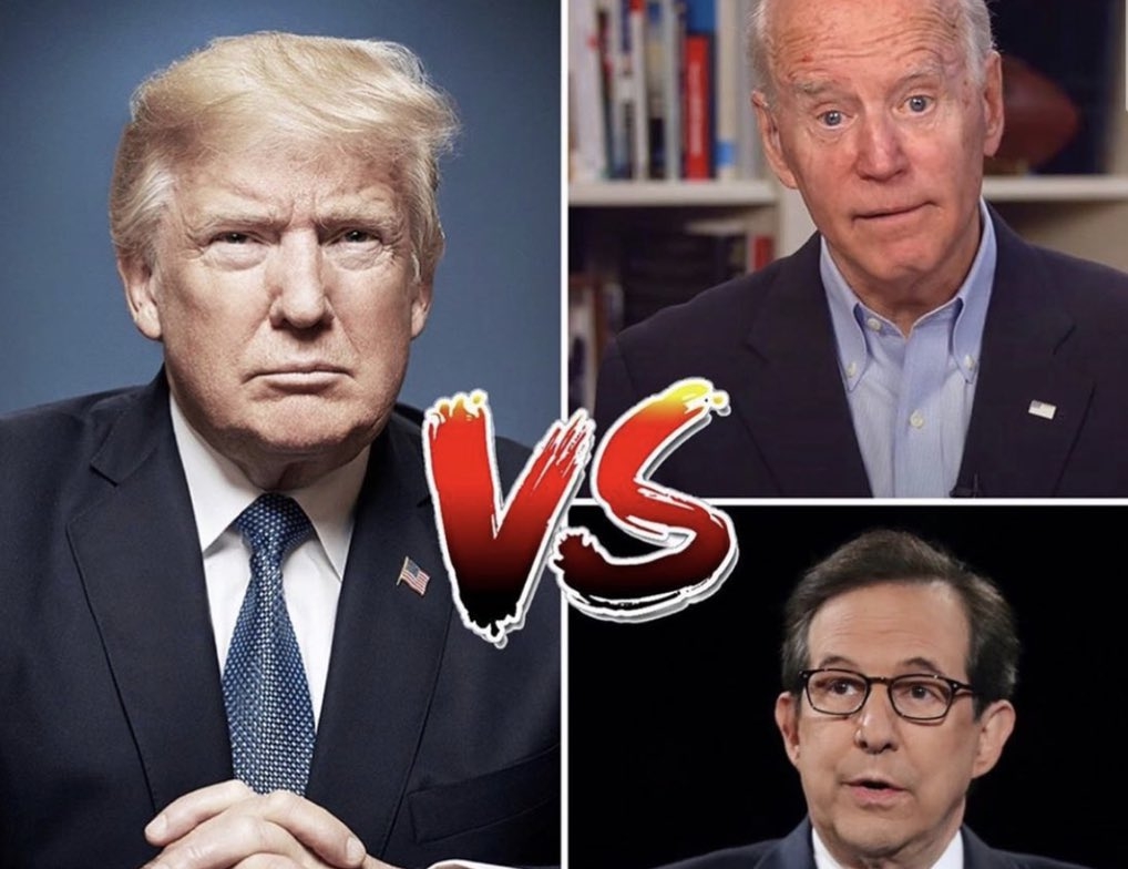 ▲2020美國總統大選首場辯論於今（30）日登場，川普辯後在推特發圖，諷刺自己「一打二」對抗拜登與主持人。（圖／翻攝自川普推特）