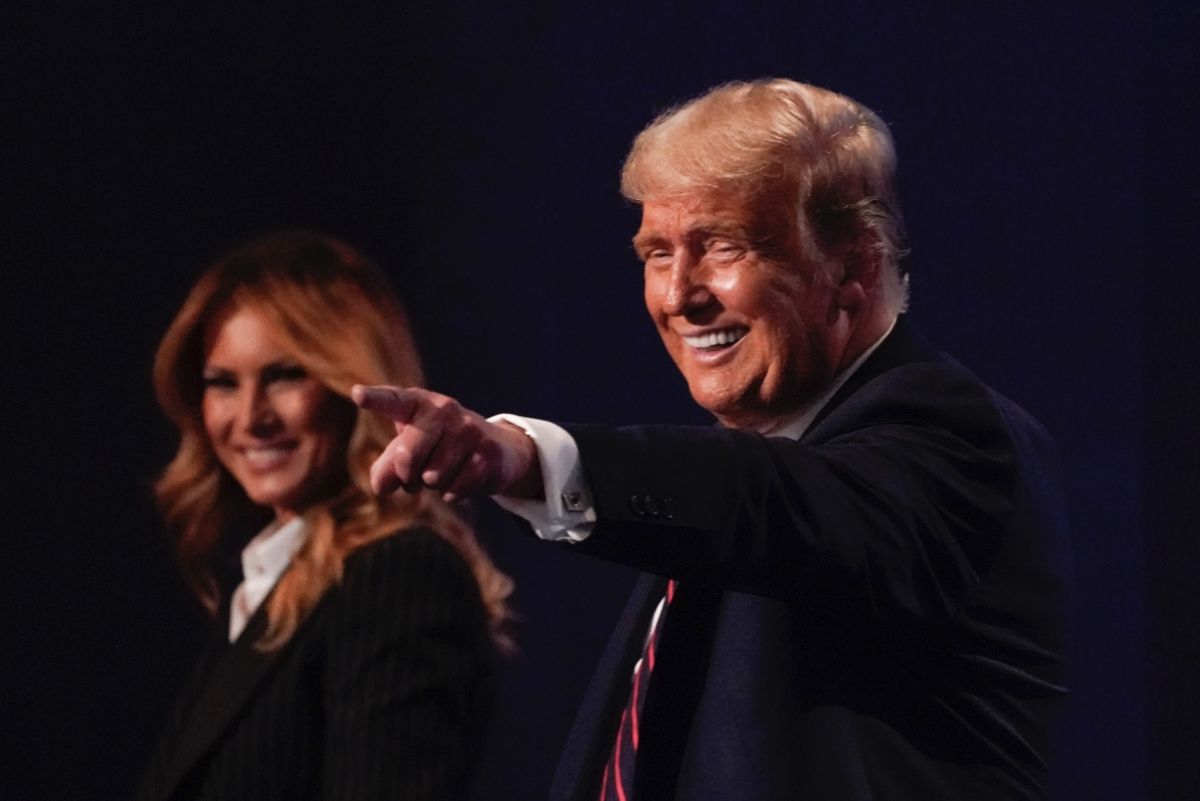 ▲美國總統川普在2020年大選首場辯論會砲火四射。（圖／美聯社／達志影像）