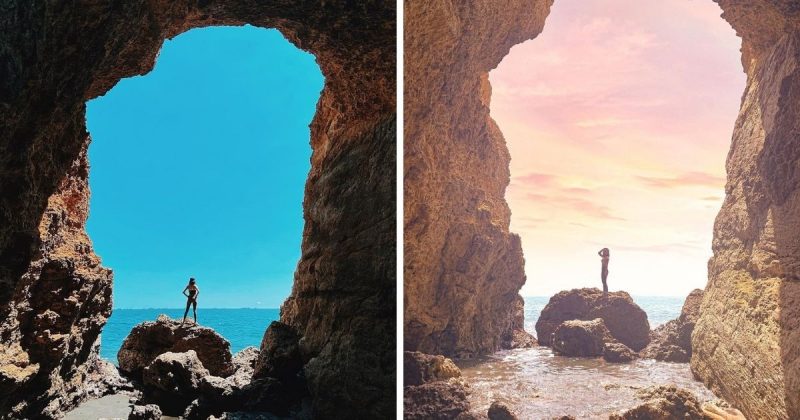 ▲柴山秘境——海蝕洞 | Chaishan coastline sea cave (Courtesy of IG/@leeli.life/@tries.216)