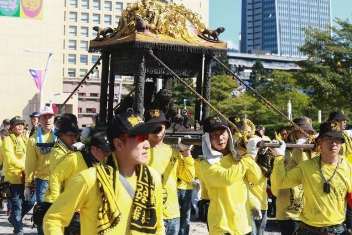 新港奉天宮的金虎將軍威風凜凜、氣勢洶洶的氣場，總讓現場信眾嘆為觀止。（圖／保庇NOW資料圖）