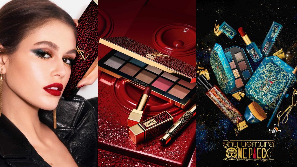 ▲2020聖誕彩妝中，YSL推出豹紋包裝、植村秀聯名航海王。（圖／YSL、植村秀官網）