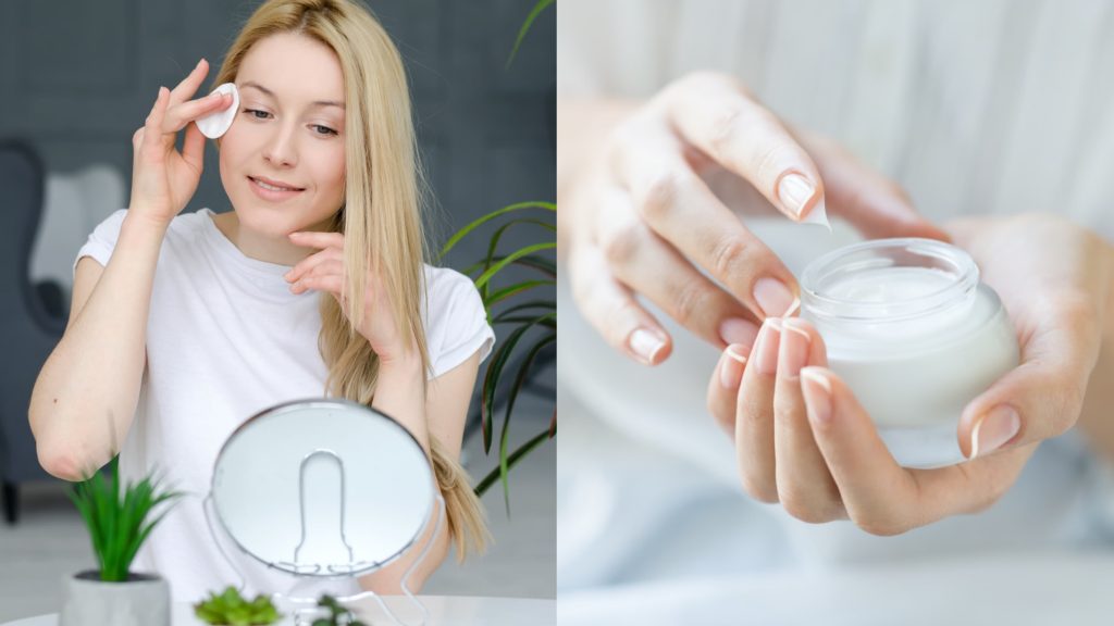  ▲用化妝棉擦乳液，能順便帶走老廢角質。（圖／Shutterstock）