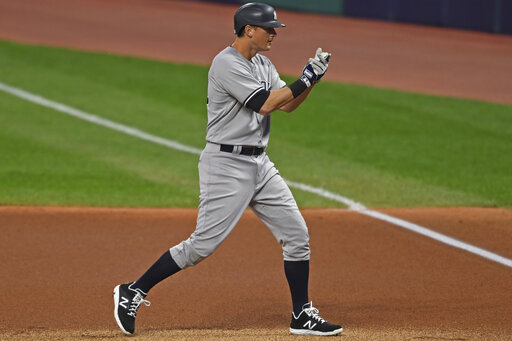 ▲洋基隊DJ LeMahieu 敲出致勝安打。（圖／美聯社／達志影像）