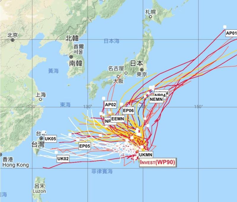 ▲賈新興初步研判,各國預測路徑分成「兩大派」。(圖/翻攝自賈新興臉書)