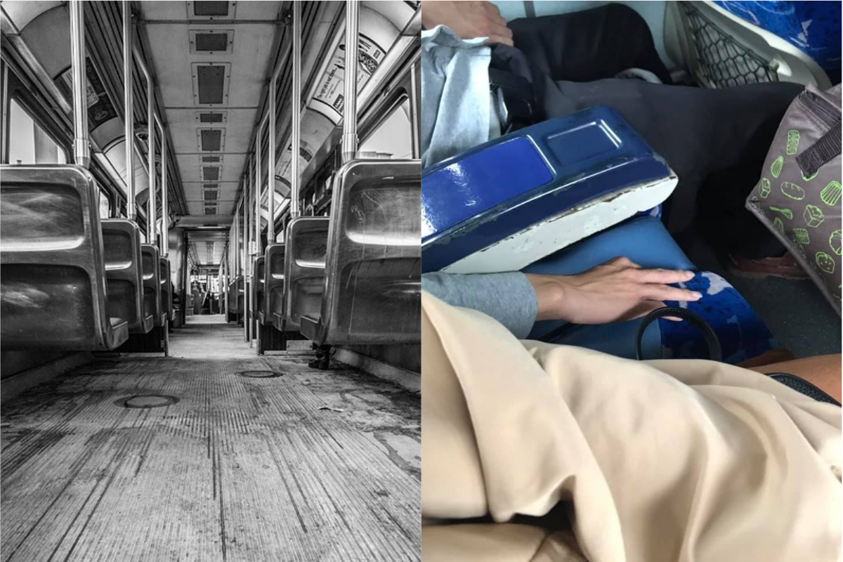 ▲女網友搭乘客運時，隔壁男生竟趁機伸出「鹹豬手」。（示意圖／翻攝自《pixabay》及《宜蘭知識+》 ）