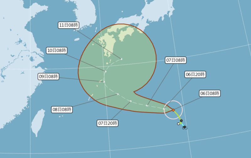昌鴻最快明天轉中颱　侵台或襲日？週五是關鍵
