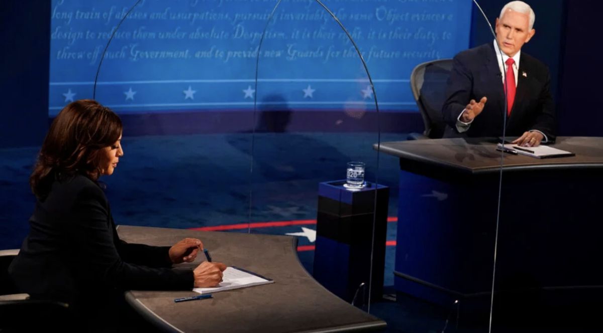 ▲美國副總統候選人辯論在猶他州鹽湖城登場。（圖／翻攝koin.com）