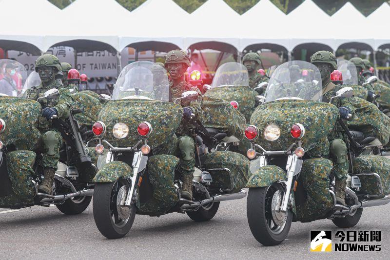▲國慶預演,憲兵快速反應連騎乘山葉[