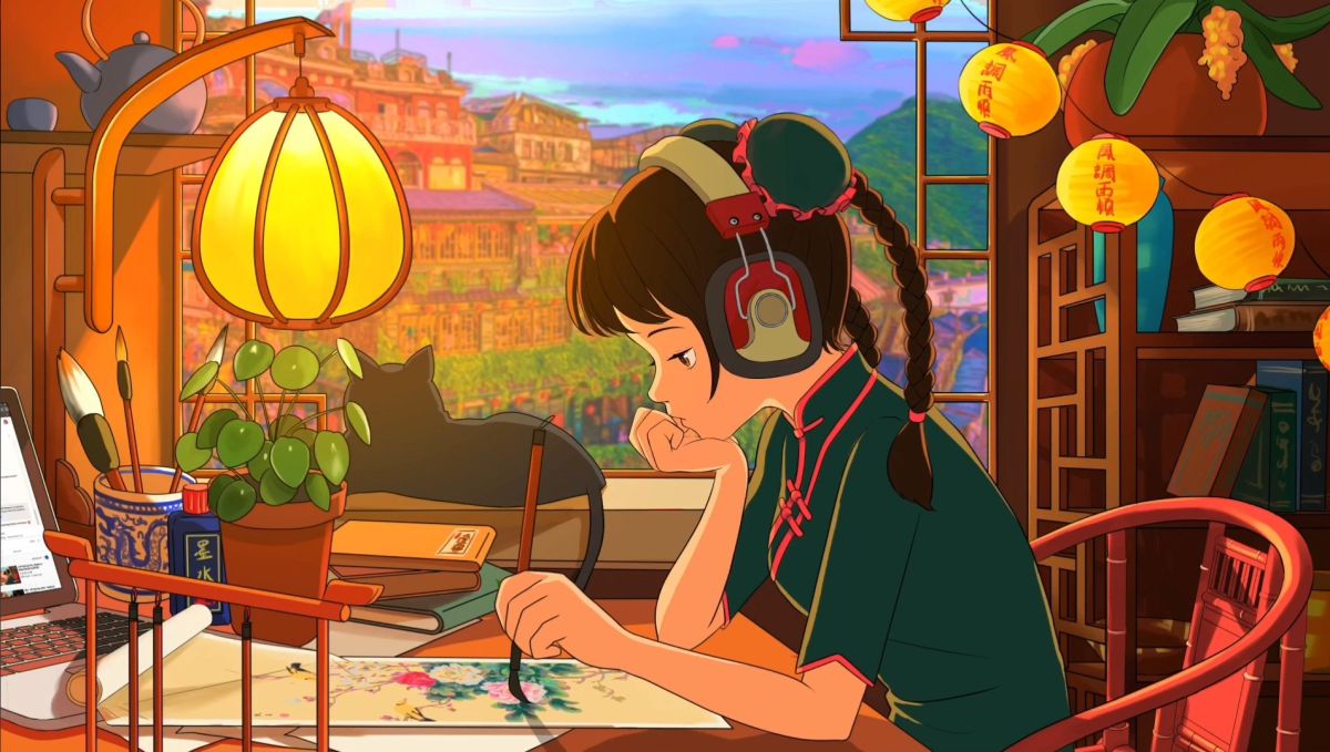 ▲近日ChilledCow在官方Instagram、Twitter分享粉絲製作的「台灣版lofi girl」，在網路上引起轟動。(圖|網友@ChilledCow/Twitter)