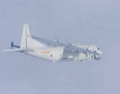 ▲共機近23天以來，已經14度擾台，今日侵入我西南防空識別區的運8反潛機。（圖／國防部提供）