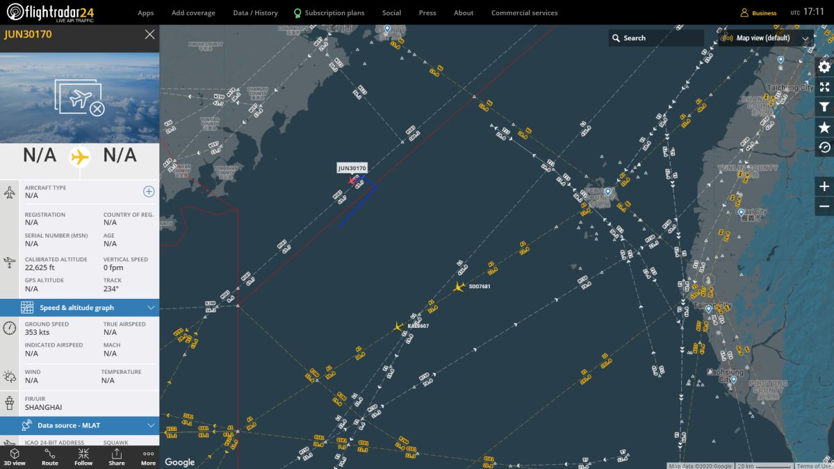 ▲共軍軍機9日清晨又飛入我國西南空域，遭到我軍軍機廣播驅離，對方竟回嗆他們在做「例行訓練」。 （圖／翻攝台灣西南空域粉絲專頁）