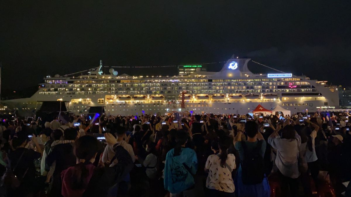 ▲2020國慶晚會首度移師基隆，郵輪出港場面壯觀。（圖／基隆市政府提供）