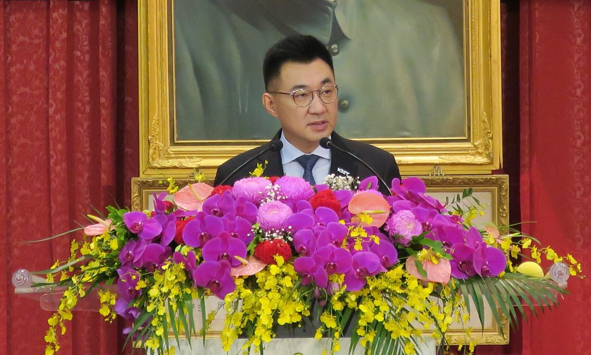 ▲國民黨主席江啟臣12日上午出席出席第68屆華僑節大會，被問到改黨名一事，江啟臣也再度表示「改名不在他們目前改革的內容當中」。（圖／國民黨提供）