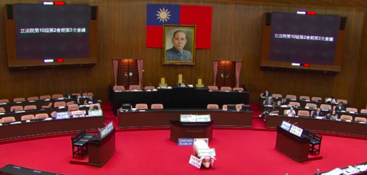 ▲國民黨立法院黨團，上週持續因為美豬進口議題，杯葛行政院長蘇貞昌上台備詢。會後更傳出不排除對蘇貞昌提出不信任案。（圖／翻攝自立法院議事轉播）