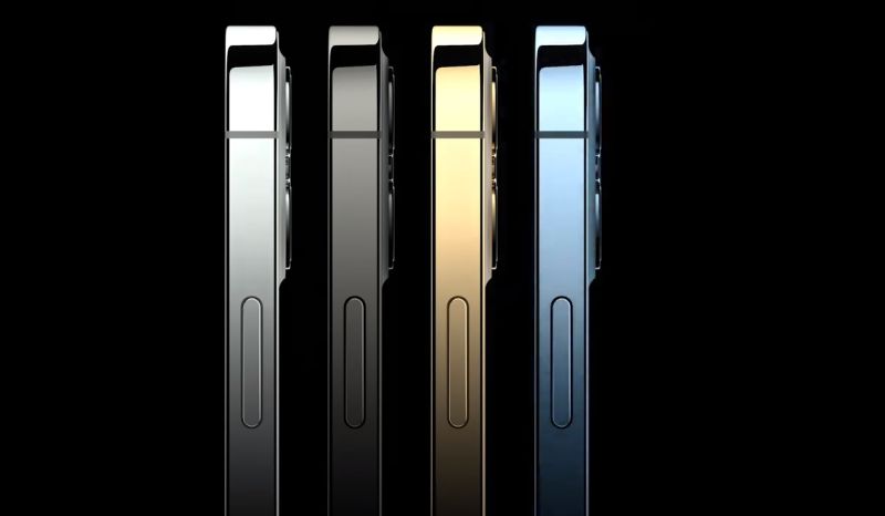 ▲蘋果（Apple）今（14）日發表眾所期待iPhone 12系列，其中iPhone 12 Pro共有金、銀、石磨色以及太平洋藍色等4色。（圖／翻攝自蘋果直播訊號)